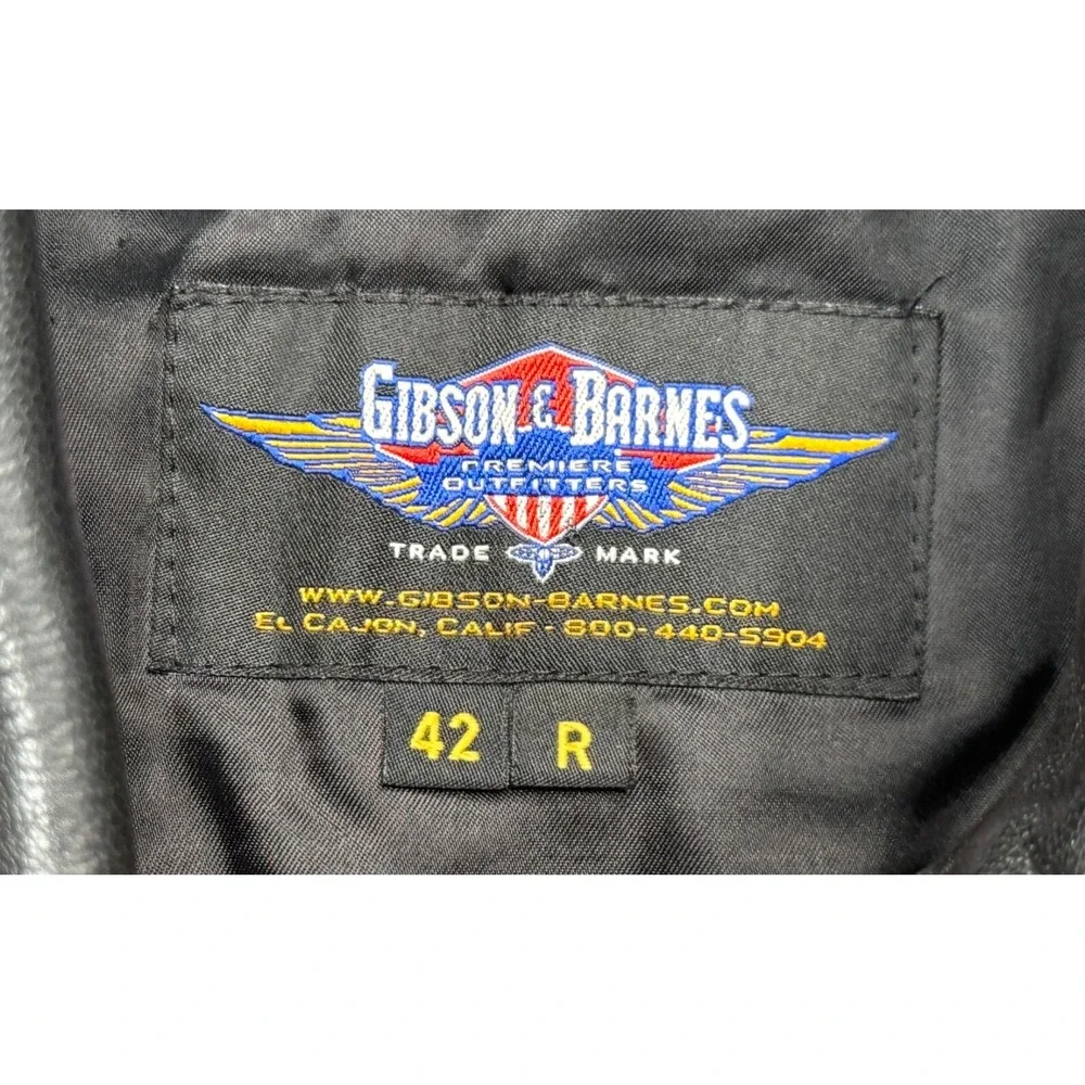 Gibson & Barnes Expressjet‎ Vtg Men's Skyliner Flight Jacket With Liner Size 42R